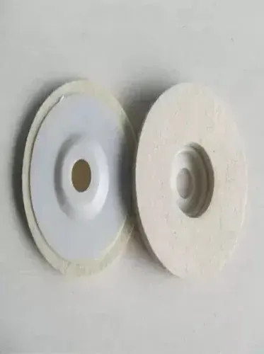 Krystal Non Woven Felt White Wheel 4"