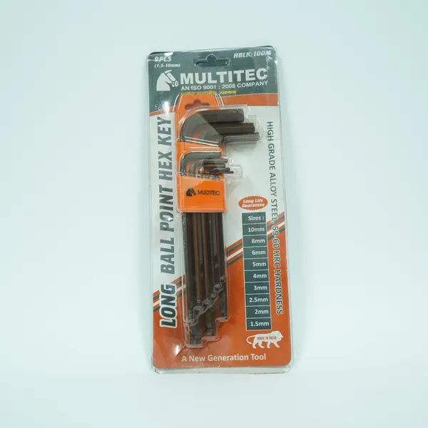 Multitec Long Ball Allen Key Set Metric
