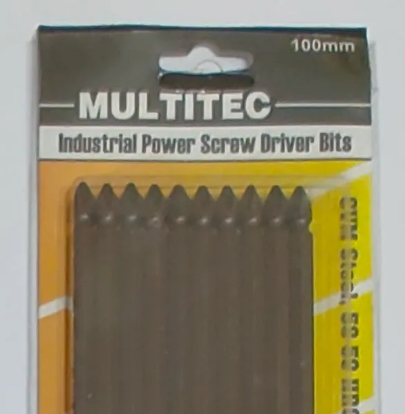 Multitec Philips Drive Bit Single End PH2 X 100