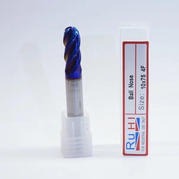 Ruhi Solid Carbide Ballnose Endmill 55 Hrc Blue 10m
