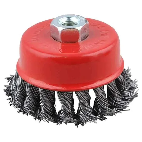 Asg Cup Wire Brush 4" X 10mm Twisted