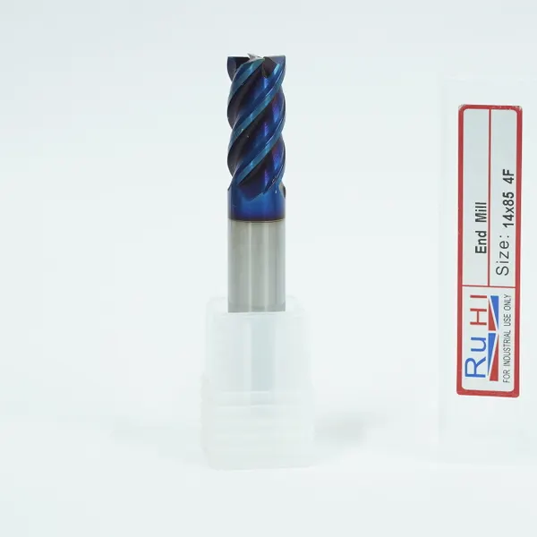 Ruhi Solid Carbide Flat End Mill 55 HRC Blue 14x90m