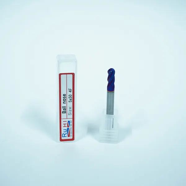 Ruhi Solid Carbide Ballnose Endmill 55 Hrc Blue 5mm