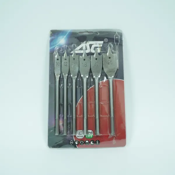 ASG Flat Wood Bit Set 6Pcs- 10,12,16,18,20,25