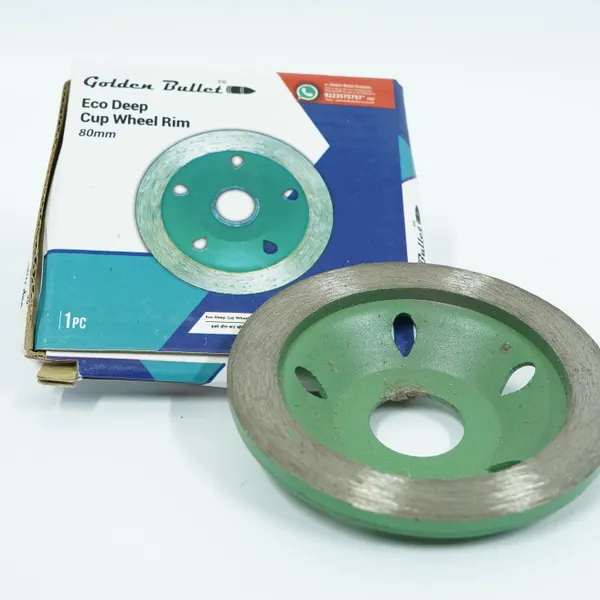 G. Bullet Diamond Cup Wheel Green Eco Deep Rim 3"