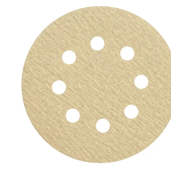 G. Bullet Velcro Disc 6" X 80 Grit (8 Holes) Gold