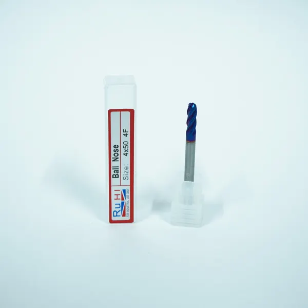 Ruhi Solid Carbide Ballnose Endmill 55 Hrc Blue 4mm