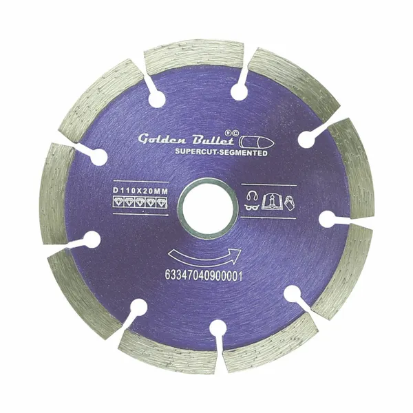 G. Bullet Diamond Blade Blue Thin Seg. Tile 4"
