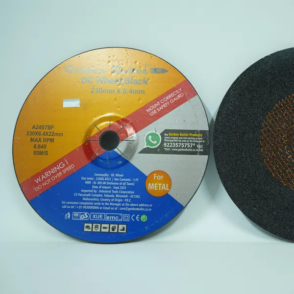 Golden Bullet Grinding Wheel 9" x 6.4mm Black
