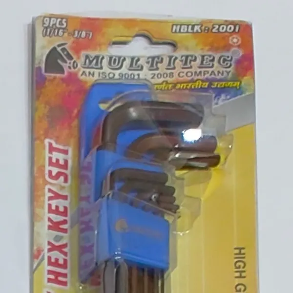 Multitec Extra Long Ball Allen Key Set Inches