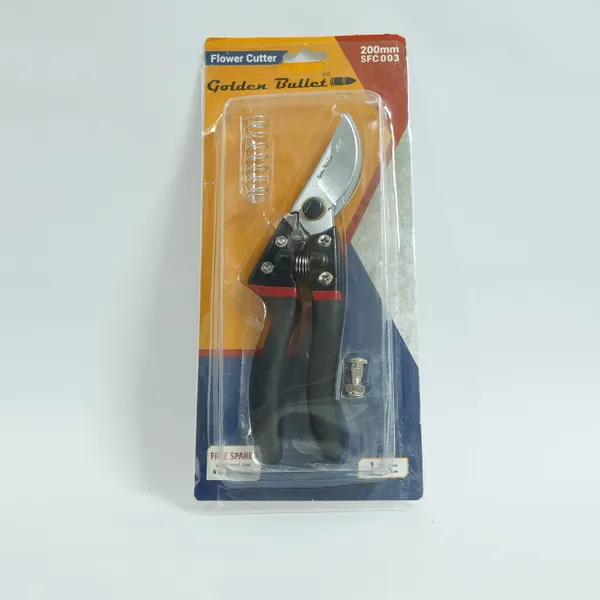 G. Bullet Secatuer Flower Cutter Black Handle 200mm